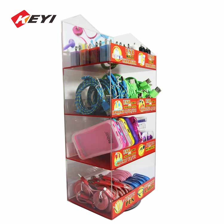 Retail Store Counter Top Acrylic Usb Cable Display Stand