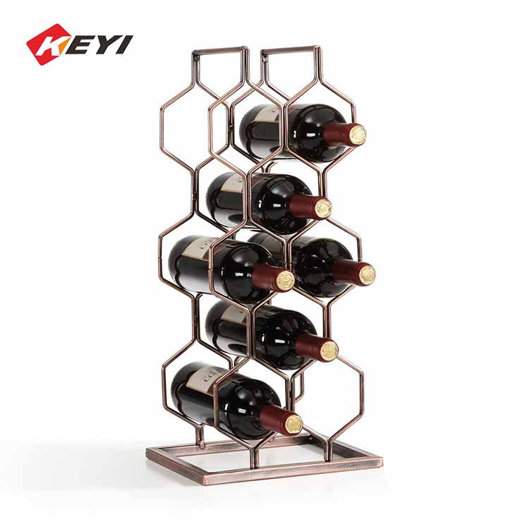 delicate desktop metal wine bottle rack