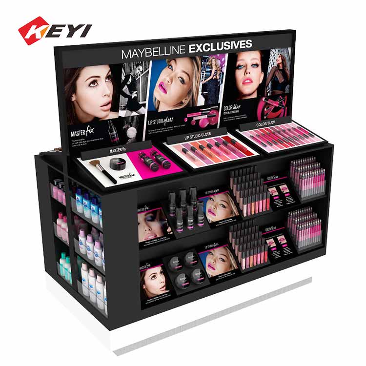 cosmetic retail shop freestanding makeup display counters