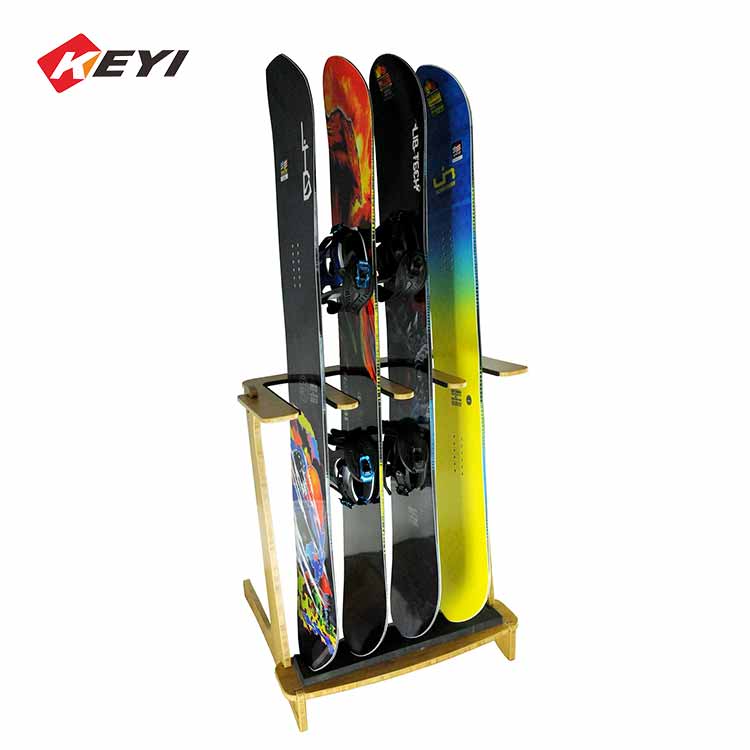 floor stand skiboard display rack - 4 longboard