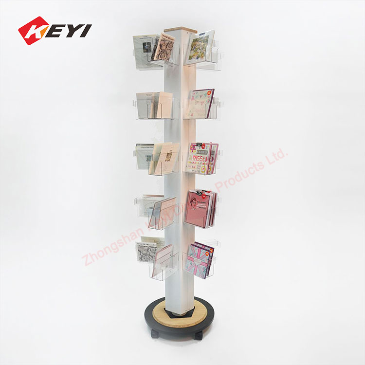 Retail Shop Floor Spinner Stand Gift Card Display
