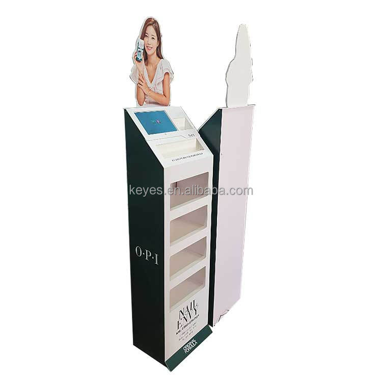 OEM Custom Cosmetics Store Shelf Display Stand Floor Nail Polish Rack