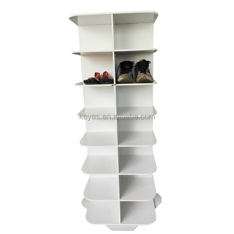 Customized PVC And Floors 360-degree Shoe Display Rack 360 Rotating Shoe Display Stand Living Room Furniture Shoe Shelf For Home