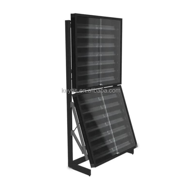 Retail Price Card Display Case PSAs TCG Display Fixtures Metal Repositionable Rail Card Display Stand Single-Sided Showcase